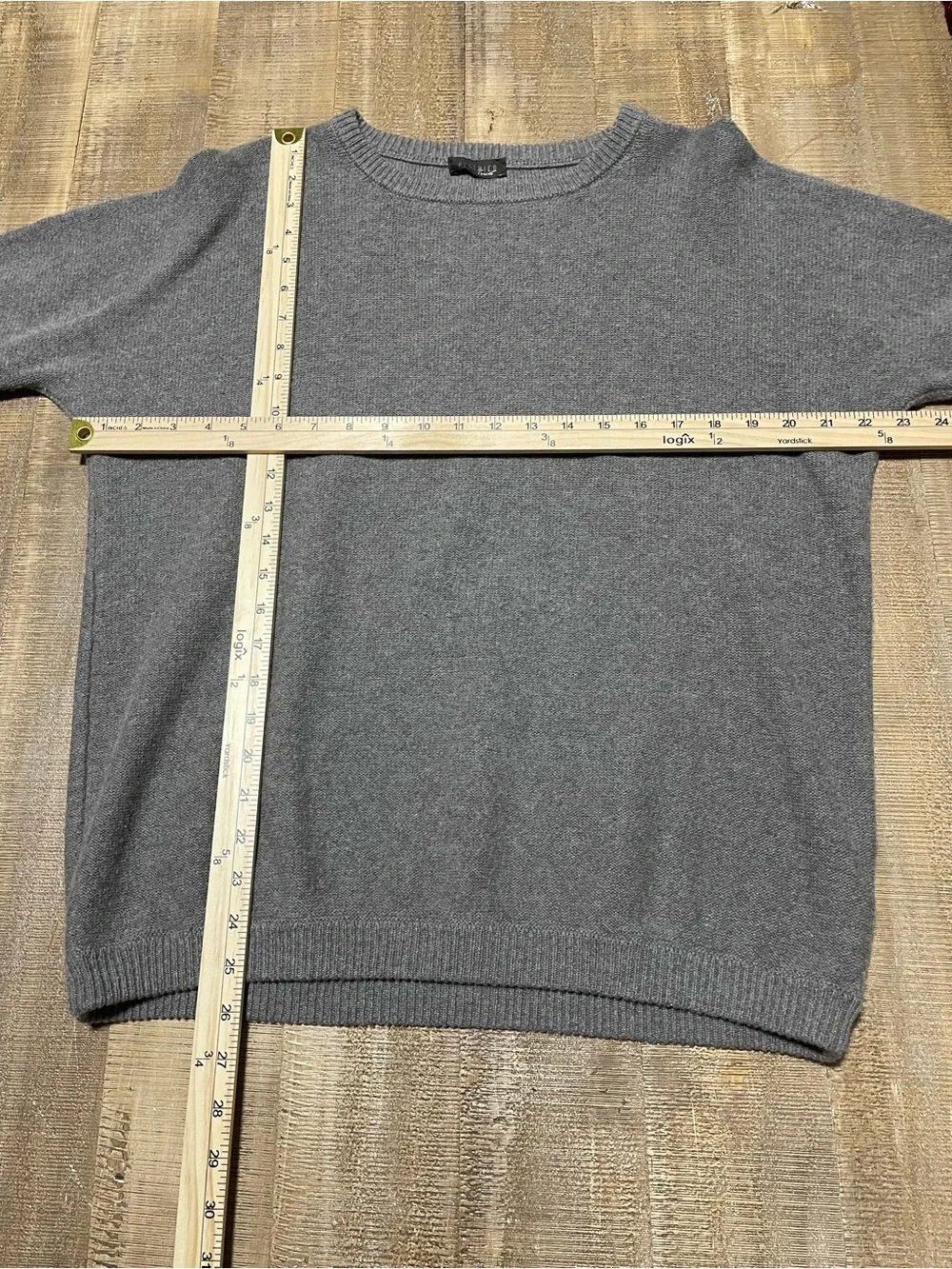 Peserico Tricot Men's Gray Crewneck wool/silk/cashmere blend Sweater